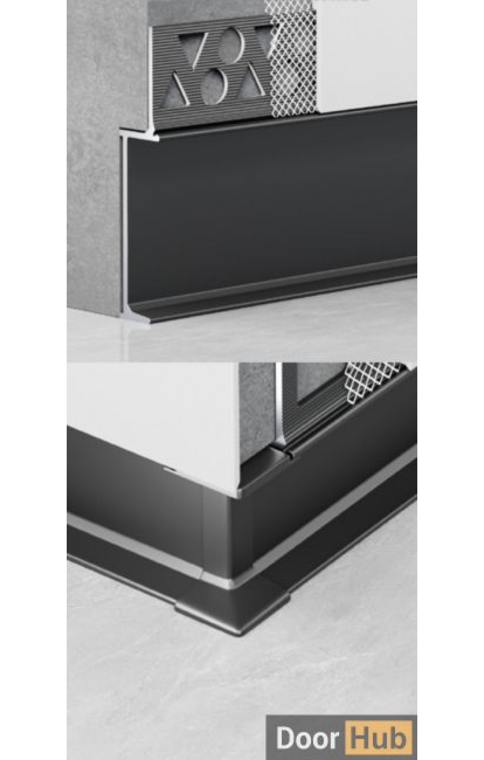 4cm Inset Wall-Finish Skirting Board | FLL-A-31-A4 Flush Baseboard | DoorHub UAE